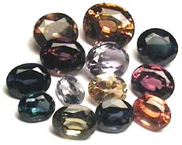 Ceylon mix color of Spinels gem stones