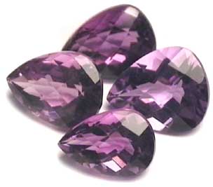checkerboard loose Amethyst gemstones